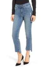 Women's Good American Good Straight Raw Hem Straight Leg Jeans - Blue