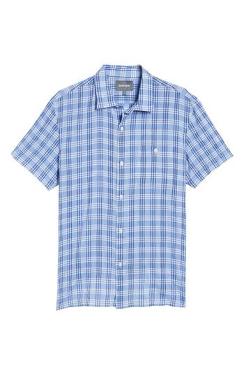Men's Bonobos Beach Slim Fit Check Sport Shirt R - Blue