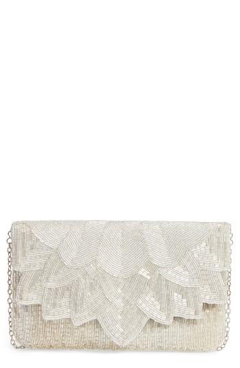 La Regale Beaded Petal Flap Clutch -