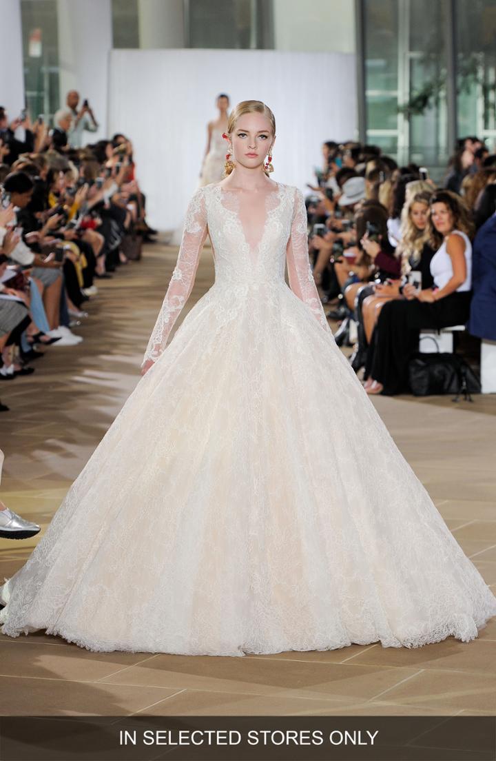 Women's Ines Di Santo Silk Lace Ballgown, Size In Store Only - Pink