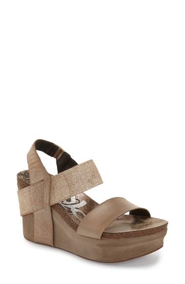 Women's Otbt 'bushnell' Wedge Sandal .5 M - Metallic