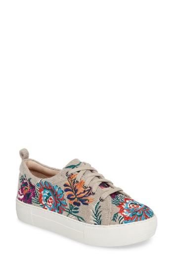 Women's Jslides Aprie Embroidered Sneaker .5 M - Beige