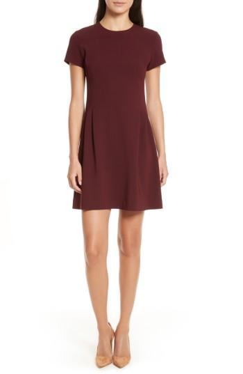 Women's Theory Corset Admiral Crepe T-shirt Dress - Burgundy