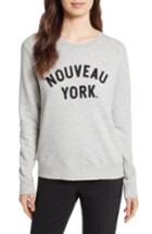 Women's Kate Spade New York Nouveau York Sweatshirt, Size - Grey
