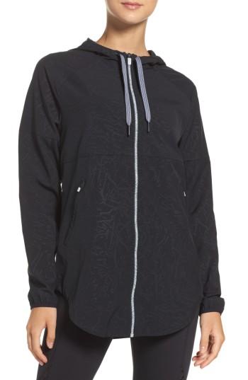 Women's Adidas Sport2street Water Resistant Windbreaker - Black