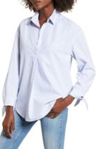 Women's Bp. Tie Sleeve Tunic Shirt, Size - Blue