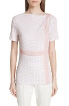 Women's St. John Collection Multilink Print Jersey Tee, Size - Coral