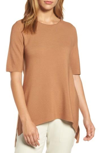 Women's Eileen Fisher Tencel Knit Top, Size - Brown