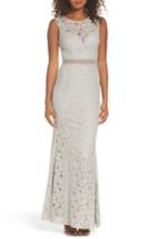 Women's Lulus Music Of The Heart Lace Maxi Dress - Grey