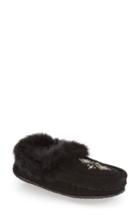 Women's Manitobah Mukluks Genuine Shearling And Rabbit Fur Mukluk Slipper M - Black