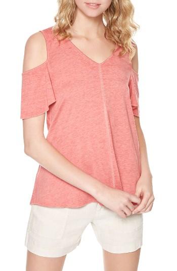 Women's Sanctuary Dahlia Cold Shoulder Tee - Red