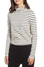 Women's Stateside Stripe Mock Neck Sweater - Ivory