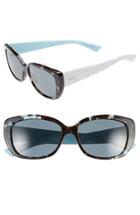 Women's Dior 'lady' 55mm Retro Sunglasses - Green/ Havana/ White/ Blue