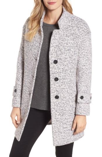 Women's Lucky Brand Boiled Wool Coat - Grey