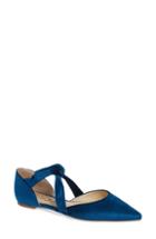 Women's Sole Society Teena D'orsay Flat With Ties .5 M - Blue