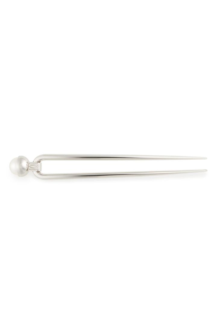 Alexandre De Paris Imitation Pearl Embellished Hairpin