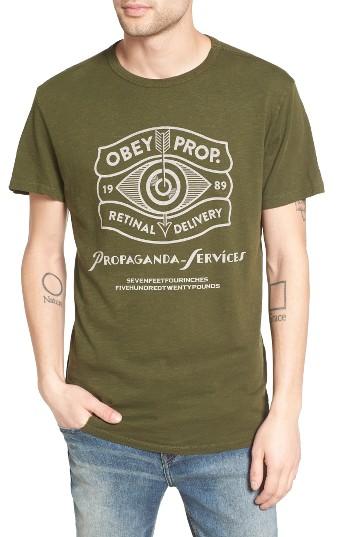 Men's Obey Retinal Delivery Crewneck T-shirt