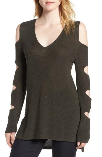 Women's 1.state Cutout Sweater - Green
