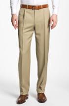 Men's Canali Pleated Trousers Eu - Beige