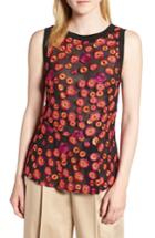 Women's Lewit Floral Embroidered Tank - Black