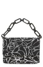 Michael Kors Yasmeen Small Rose Jacquard Clutch - Grey