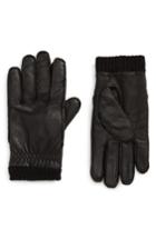 Men's Barbour Barrow Leather Gloves - Black