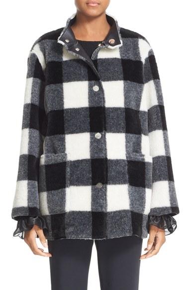 Women's Opening Ceremony 'culver' Reversible Faux Fur Coat - Black