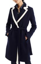 Women's J.crew Tipped Italian Stadium Wool Topcoat - Blue