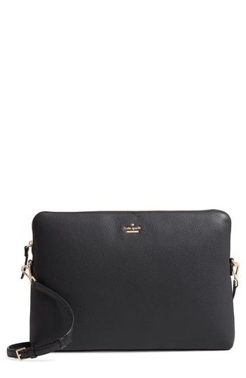 Kate Spade New York Leather Universal Laptop Sleeve - Black