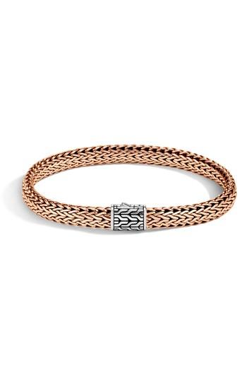 Men's John Hardy Classic Chain Medium Silver & Bronze Bracelet