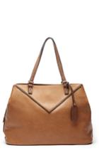 Sole Society Ginny Faux Leather Tote - Brown