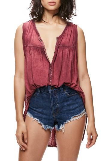 Women's Free People Hudson Tank - Burgundy