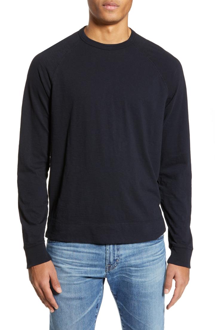 Men's James Perse Slim Fit Raglan Shirt (xs) - Blue