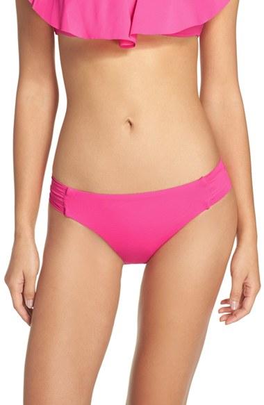 Women's Trina Turk Shirred Side Bikini Bottoms