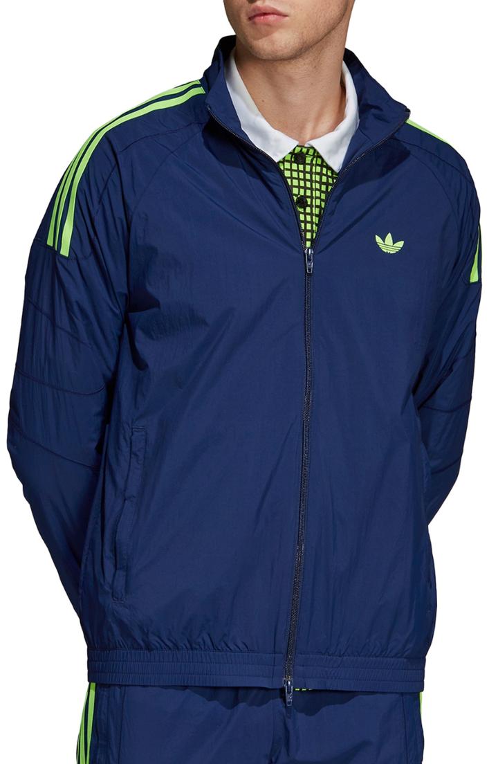 Men's Adidas Originals Flamestrike Water Repellent Track Jacket - Blue