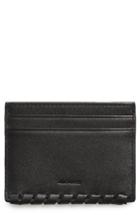 Women's Allsaints Kita Pebbled Leather Card Case - Black