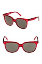 Women's Celine 57mm Square Sunglasses - Red/ Green