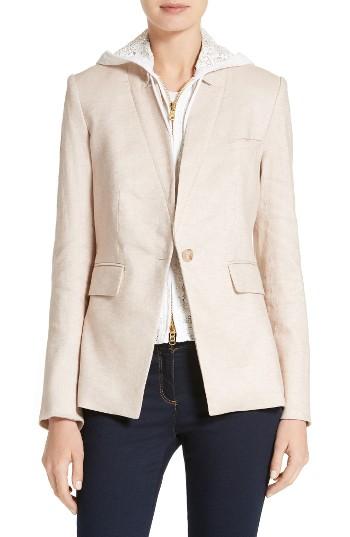 Women's Veronica Beard Turn-up Collar Jacket - Beige