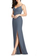 Women's Dessy Collection Crisscross Seam Crepe Gown - Grey