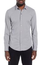 Men's Boss Robbie Extra Trim Fit Microprint Sport Shirt - Grey