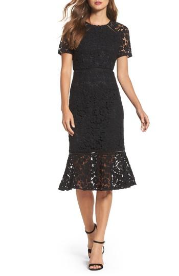 Women's Shoshanna Octavia Lace Sheath Dress - Black