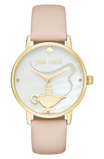 Women's Kate Spade New York Metro Wish Leather Strap Watch, 34mm