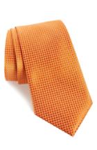 Men's Nordstrom Men's Shop Kensington Check Silk Tie, Size - Orange