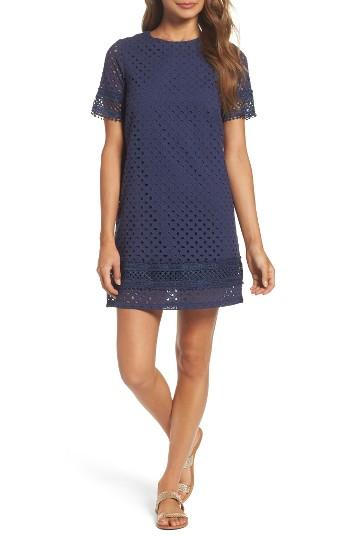 Women's Nsr Lace Shift Dress - Blue