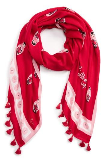 Women's Kate Spade New York Nesting Dolls Tassel Scarf