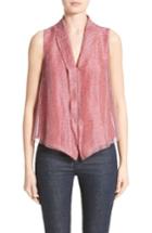 Women's Armani Collezioni Print Linen & Silk Blouse