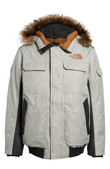 Men's The North Face Gotham Iii Waterproof Down Jacket - Grey