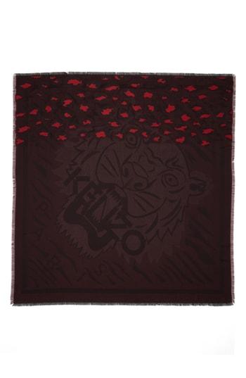 Women's Kenzo Leopard Tiger Head Jacquard Scarf, Size - Black
