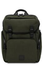 Men's Knomo Fulham Thurloe Waxed Canvas Backpack With Rfid Pocket - Green