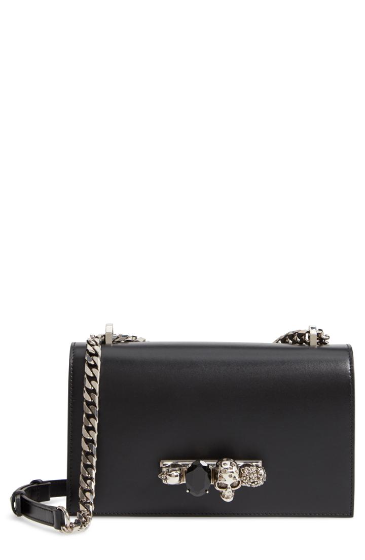 Alexander Mcqueen Leather Crossbody Knuckle Bag -